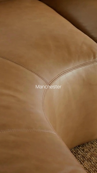 leather sofa, leather couch, living room sofa, tan sofa, leather furniture, brand awareness, minimalist, editorial, luxurious, calm, brown, neutral